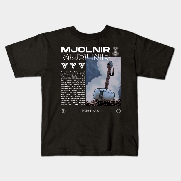 MJOLNIR Kids T-Shirt by Skywiz